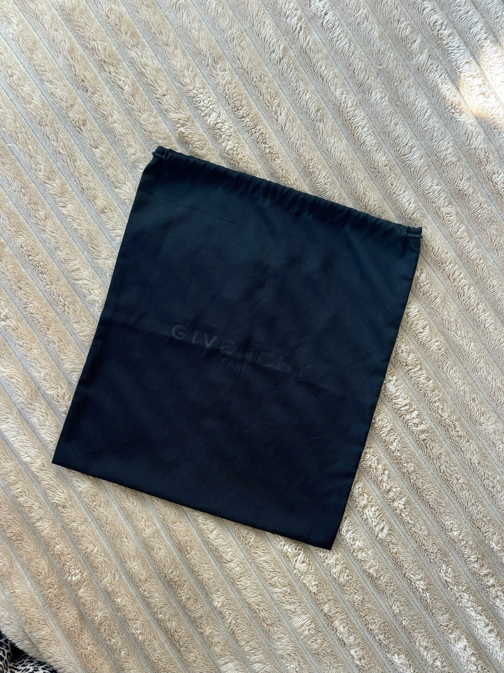 Givenchy Black Embossed Logo Dust Bag